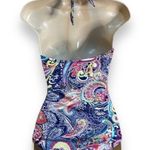 Liz Claiborne Paisley One Piece Swimsuit Women’s Size 6 Gold Embellishments Photo 5