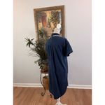 H&M Women’s Denim Short Sleeve Collar Neck Button Down Tunic Size Small Hipster Photo 3