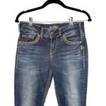 Silver Jeans Co  Womens Suki Mid Capri Jeans Blue Wash Stretch Size 26 Photo 2