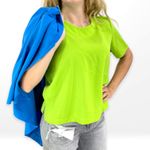 90s DRAPERS AND DAMONS Blue Green Matching Shirt Jacket Set Photo 3