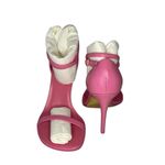 Burberry Bubblegum Pink Leather Heels EU 39 / US 9 Strappy Sandal Stiletto Pumps Photo 7
