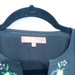 Elaine Turner  Black Embroidered Neckline Caftan Dress Size Medium Photo 3