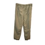 ZARA  Tan Elastic Waist Straight Leg Drawstring High Rise Trouser Pants Medium Photo 1