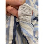 Pomegranate Blue White Stripe Linen Tunic Coastal Resort Style Boho Minimalist Photo 4