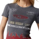 Urban Outfitters San Diego Racing Baby Tee Gray Size XXXL NWT Photo 0