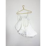 NA-KD NWT Thin Strap Volume Singlet Top Size Large White Bubble Asymmetric Chic Photo 11