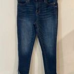 Dear John Jeans Women Size 27 High Waisted Skinny Frayed Hem Blue Denim Stretch Photo 0