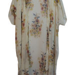 Band of Gypsies  Cream Floral Open Front Sheer Kimono Duster Bohemian Size XS/S Photo 0