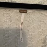 Free People White Lace Trim Cropped Long Sleeve Top Photo 1