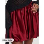 Princess Polly Gorgeous Silky Burgundy Bubble Skirt Brand New Skirt Only Photo 3