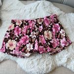 Laura Ashley  Pink Brown Floral Intimates Sleep Lounge Robe with Sleep Shorts M Photo 6
