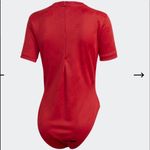 Adidas  BODYSUIT WOVEN SHORT SLEEVE RED XS NEW Photo 6