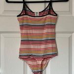 EXPRESS  One Eleven Striped Ribbed Bodysuit - Size S Photo 3