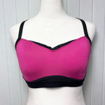 Brooks  Pink and Black Sports Bra with‎ Adjustable Straps Size L Photo 0