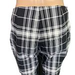 Maison Jules Womens Plaid Pants Crop Ankle Length Skinny Black White Medium Photo 5