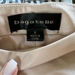 Bagatelle  Light Cream Faux Leather A-Line Pencil Straight Skirt Size 8 Photo 2