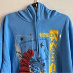 Nba Sweatshirt Golden State Warriors Oversized Graphic Hoodie Ombre Blue L NWT Photo 5