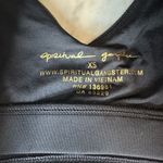 Spiritual Gangster Womens V-Neck Plunge Ribbed Black Sports Yoga Bra Size XS Photo 3