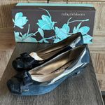 ruby & bloom Navy Suede Patent Leather Trim Womens Size 8N Blue Photo 0