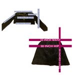 Outer Town VINTAGE 1980'S  BLACK SUEDE W/GOLD GROMMETS SKIRT SET (12) Photo 13