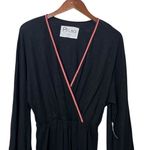 Pitusa New Mykonos Tassel Dress Black Pink Trim Pima Cotton Modal Size Standard Size M Photo 2