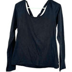 Fabletics  size‎ medium black long sleeve top criss cross back detail Photo 0