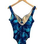 MiracleSuit  One Piece Swimsuit Women’s Size 14 Blue Slimming Underwire 60253 Photo 2