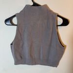 Open Edit  Mock‎ Neck Sleeveless Knit Top Crop Tank Neutral Everyday Chic Size S Photo 1
