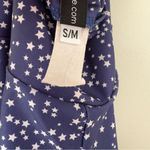 Onzie Star Print Athletic Leggings Blue White Ankle Athleisure Workout Active S Photo 5