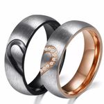 2pcs Forever Love Heart Couple Rings Photo 4