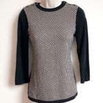 The Limited  black & tan crew neck sweater Photo 3