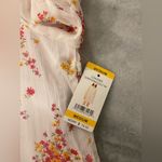 Vince Camuto NWT Size M White Floral Ruffle Flowy Long Sleeve Sheer Mini Dress Photo 11