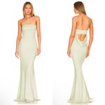 Katie May NEW NWT Mary Kate Strapless Drape Back Gown Sage Green Photo 1