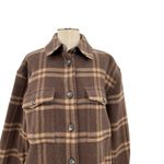 Everlane  The Italian Rewool Oversized Shirt Jacket Plaid Brown Size XL Photo 4