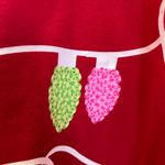 MarleyLilly Holly Jolly Christmas Sweater L/XL Red Lights Graphic Photo 7