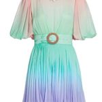 Rococo Sand Emi Ombré Pleated Mini Dress Green Size XS Photo 2