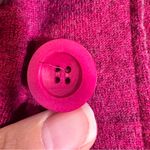 Eileen Fisher  Magenta Pink Wool Double Breasted Jacket Womens M Fall Pea Coat Photo 2