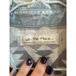 We The Free  Denim Aztec Print Button Down Shirt XS Oversized Photo 1