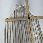 Joie  Silk Tank Top Womens XS White Silver Zelpha Striped Sheer‎ Blouse Silk Photo 7