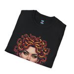 Handmade  Glam N Budget Medusa Tee Black Graphic T-Shirt Women’s L Photo 1