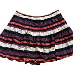Madewell Broadway & Broome Striped Multi Colored Black, Coral, Purple Skirt Photo 1