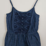 Arizona Jeans NWT Arizona Denim Tank Top Women Large Peplum Boho Western Festival Embroidered Photo 0