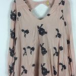 Free People  Emma’s Pink Embroidered Long Sleeve Cut Out Swing Mini Dress Small Photo 7