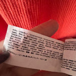 Desigual  Puff Sleeve Cutout Back Knit Midi Dress Red Orange Multicolor M Photo 13