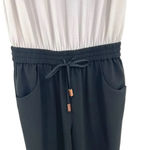 Ted Baker  Toriil Ruffled Cold-Shoulder Jumpsuit Black / Gray‎ Size 0 / US 2 Photo 5