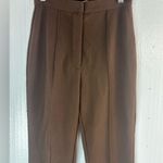 Meshki  S High Waisted Flare Tall Mocha Ponte Trouser Pants Photo 5
