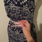 Forever 21 Navy Blue White Aztec Tribal Print Loose Dress Photo 4