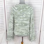 Universal Threads Universal Thread Bell Sleeve Multi Pattern Crewneck Sweater Marled Green Medium Photo 5