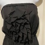Bebe 2B Strapless Ruffle Top Black Size Medium Photo 1