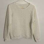 Mother Jeans Cream cotton textured sweater size xs Photo 0